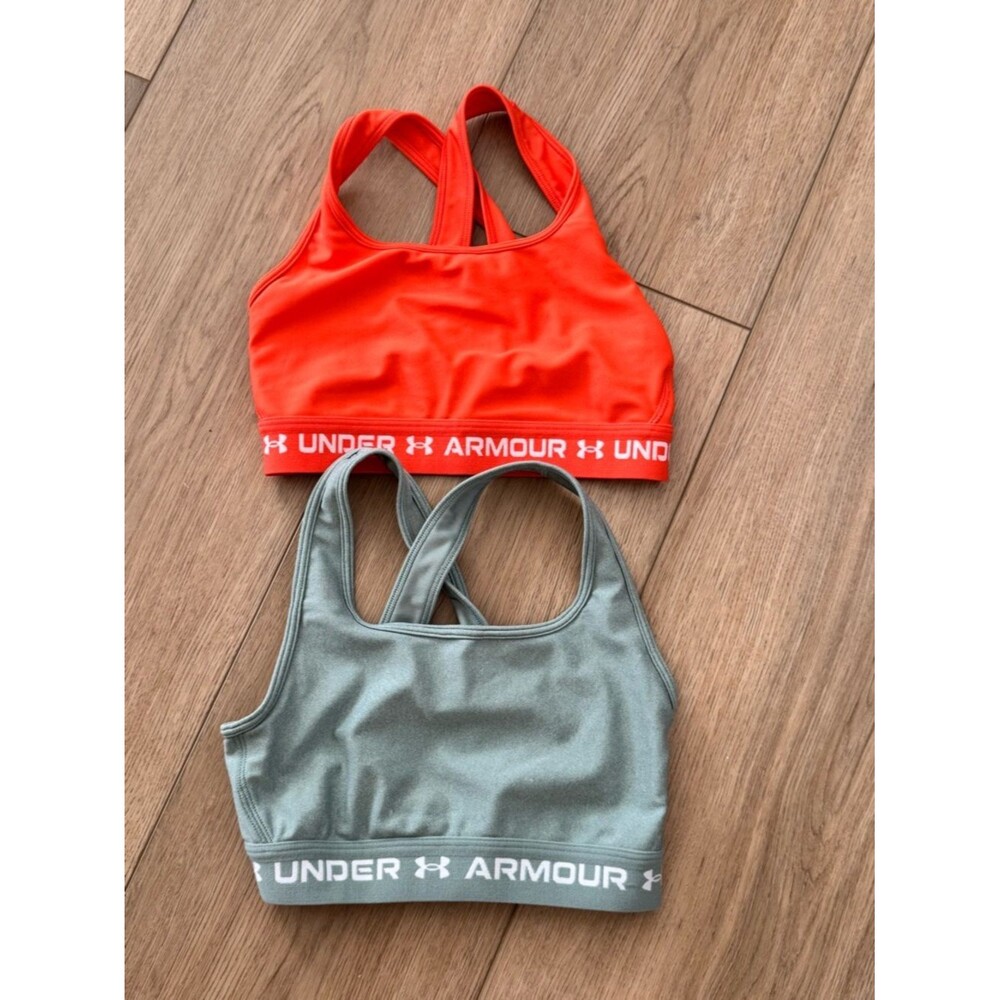Under Armour Sage Green Compression Sports Bra BUNDLE - Size S